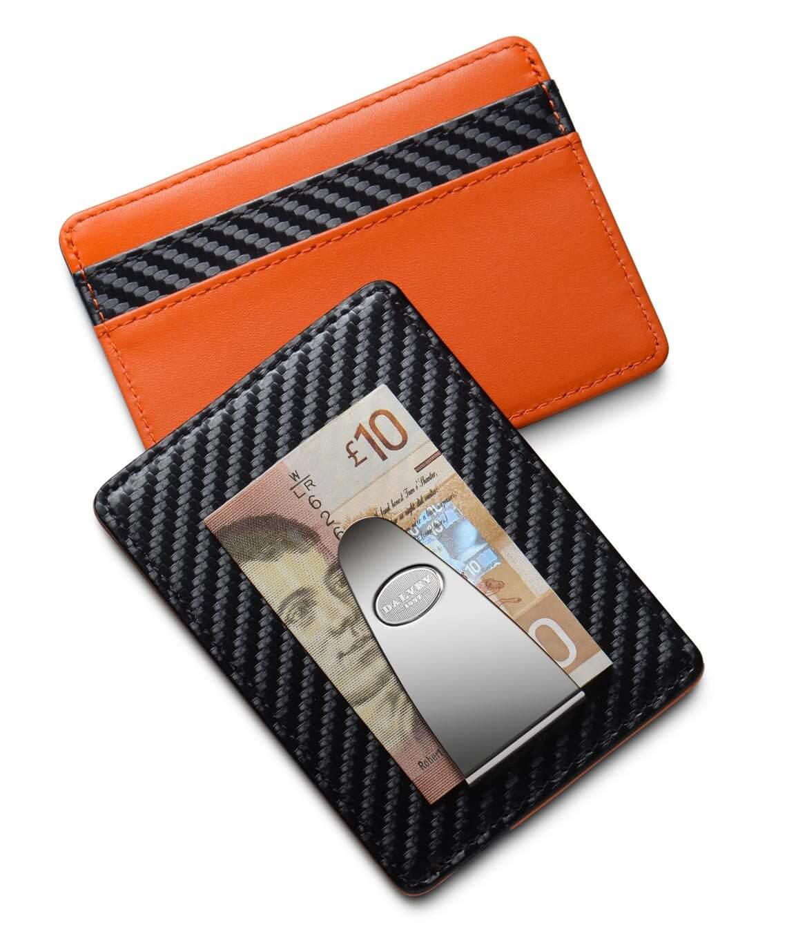 Dress Credit Card & Money Clip - Carbon / Orange